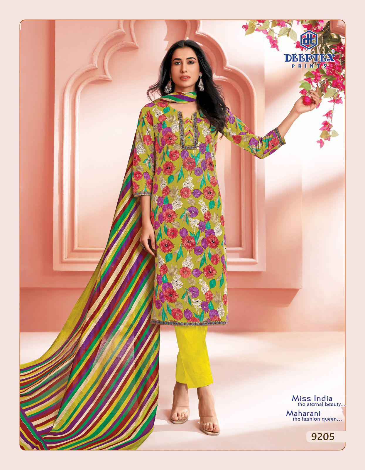 DEEPTEX MISS INDIA VOL-92 PURE COTTON DRESS MATERIAL AT WHOLESALE PRICE