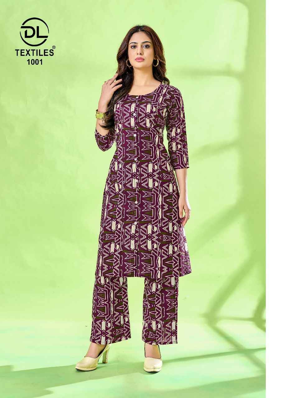 DL A-LINE VOL-1 HEAVY MAL COTTON PRINTED KURTI WITH PLAZZO AT WHOLESALE PRICE
