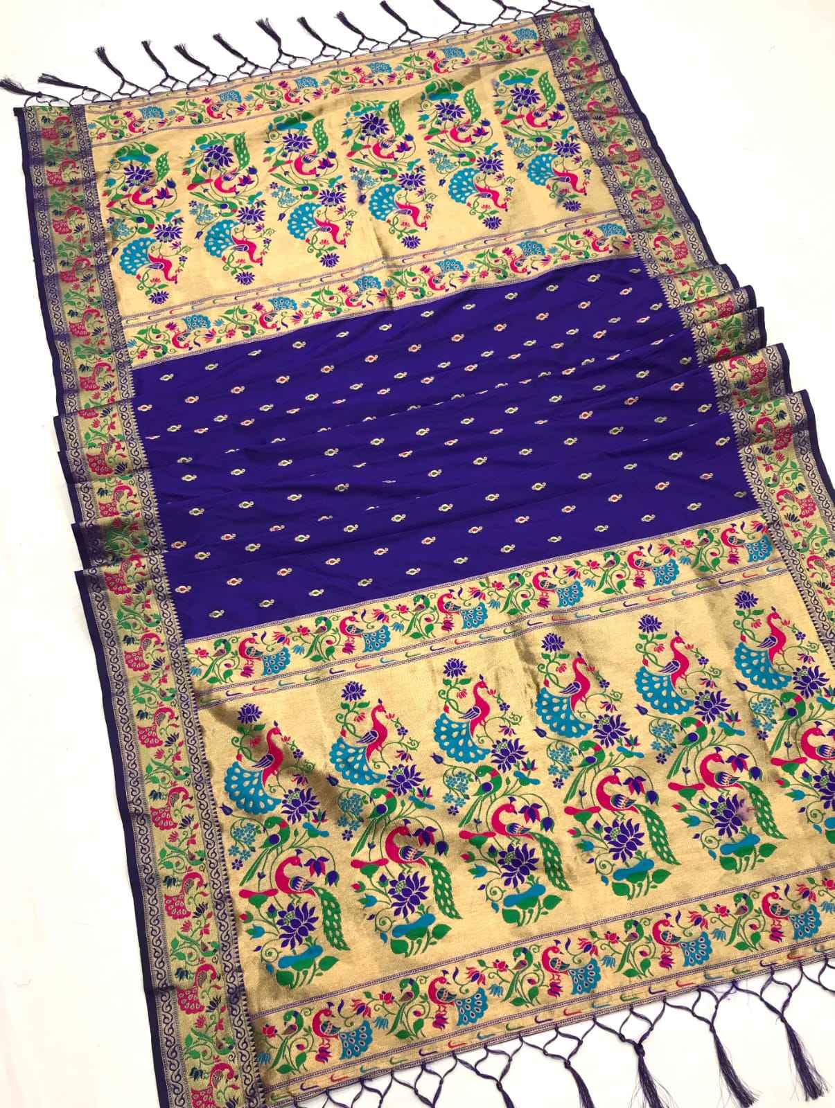DUPATTA VOL-6 GOLD JARI MOR PARROT DUPATTA AT WHOLESALE PRICE