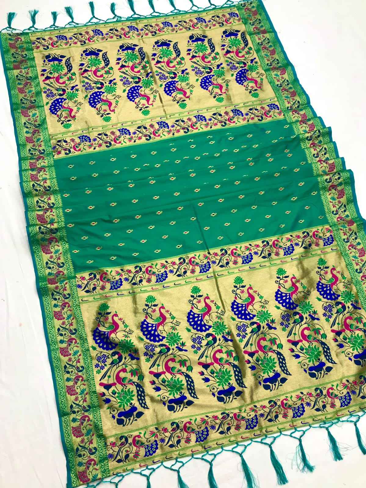 DUPATTA VOL-6 GOLD JARI MOR PARROT DUPATTA AT WHOLESALE PRICE