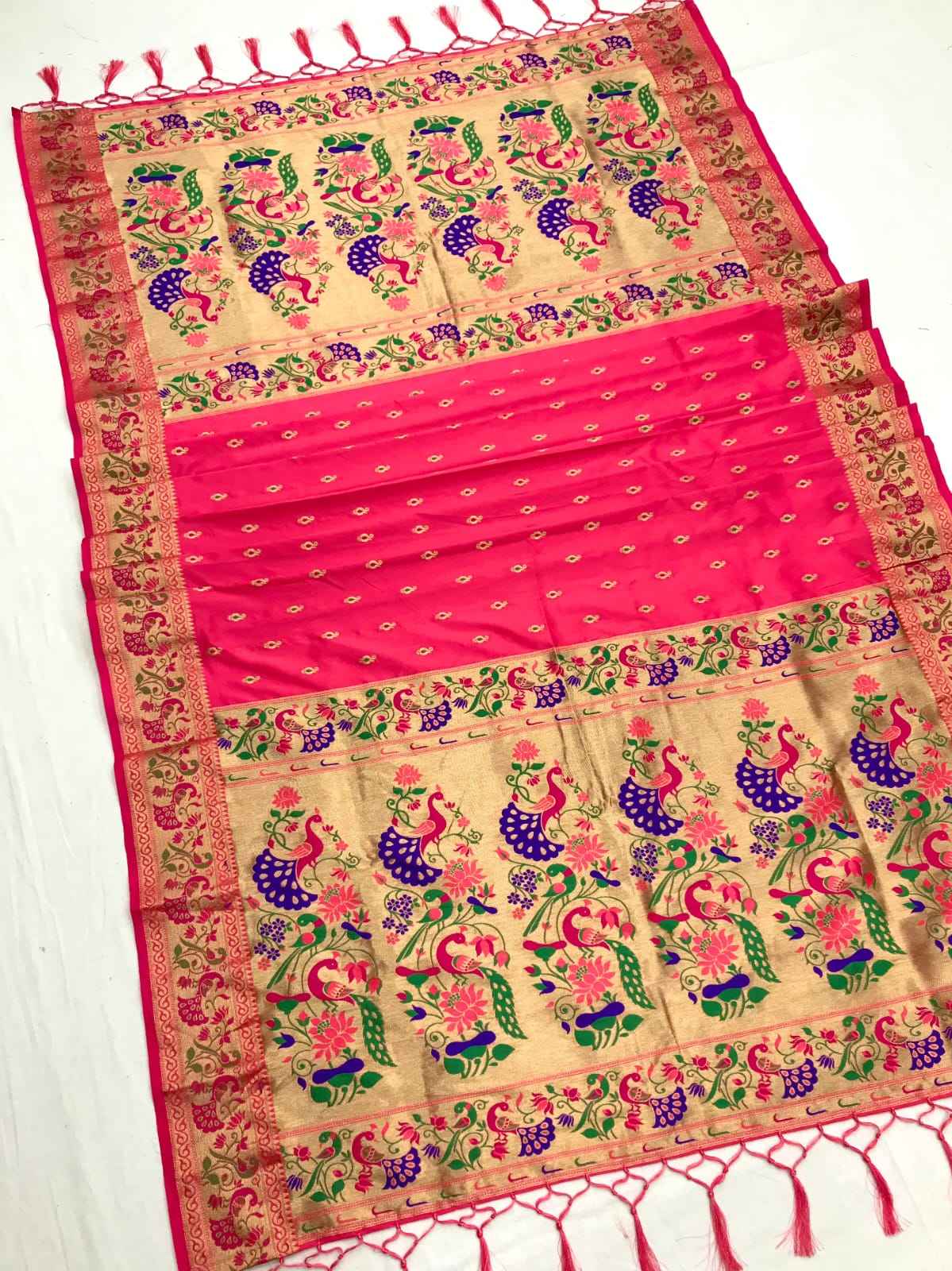 DUPATTA VOL-6 GOLD JARI MOR PARROT DUPATTA AT WHOLESALE PRICE