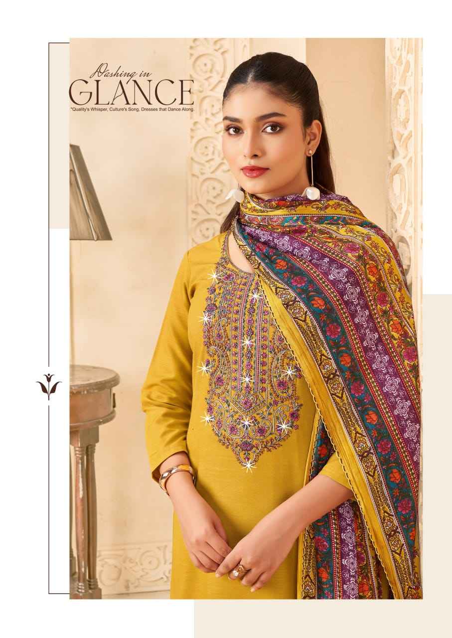 GANESHJI NIGAR VOL-02 PURE REYON SLUB WITH EMBROIDERY DRESS MATERIAL AT WHOLESALE PRICE