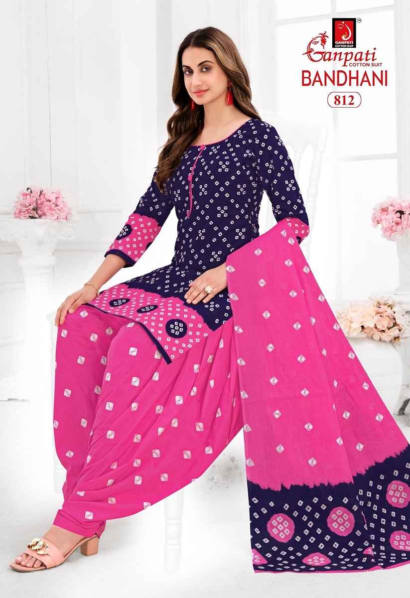 GANPATI BANDHANI VOL-8 HEAVY LAWN COTTON PRINTED DRESS MATERIAL AT WHOLESALE PRICE
