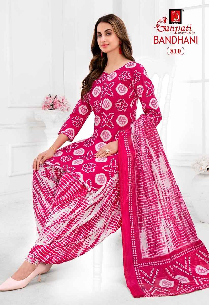 GANPATI BANDHANI VOL-8 HEAVY LAWN COTTON PRINTED DRESS MATERIAL AT WHOLESALE PRICE