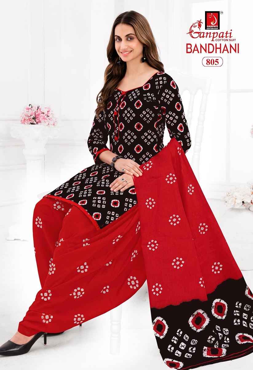 GANPATI BANDHANI VOL-8 HEAVY LAWN COTTON PRINTED DRESS MATERIAL AT WHOLESALE PRICE