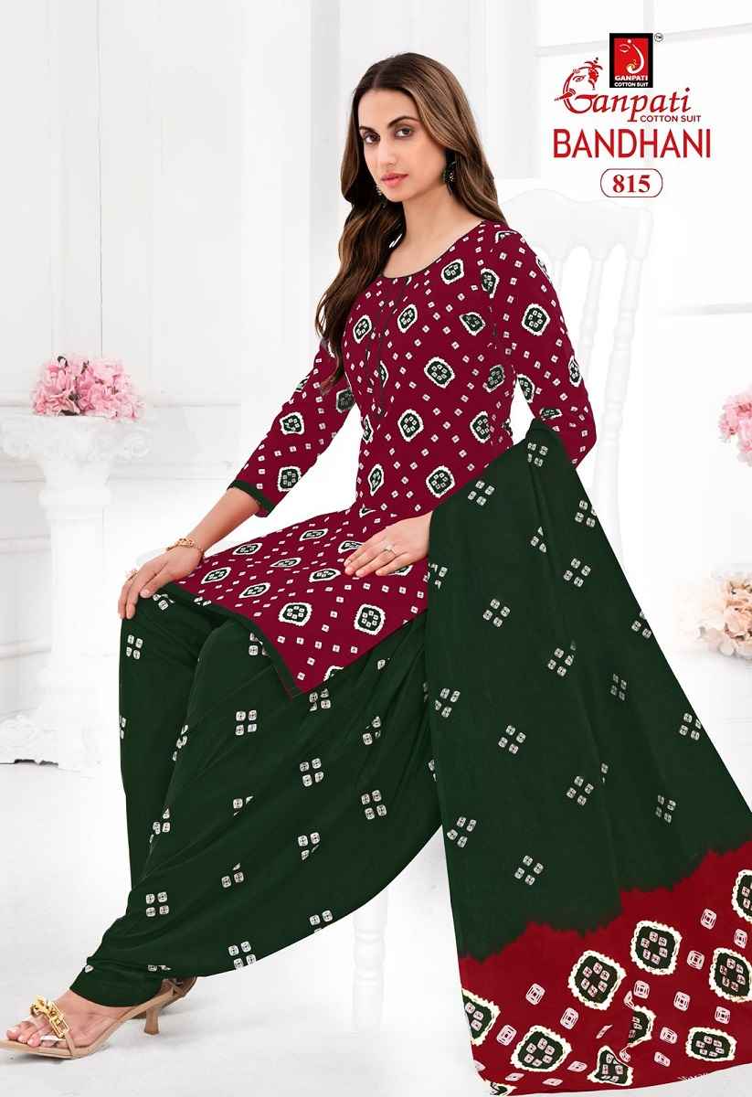 GANPATI BANDHANI VOL-8 HEAVY LAWN COTTON PRINTED DRESS MATERIAL AT WHOLESALE PRICE