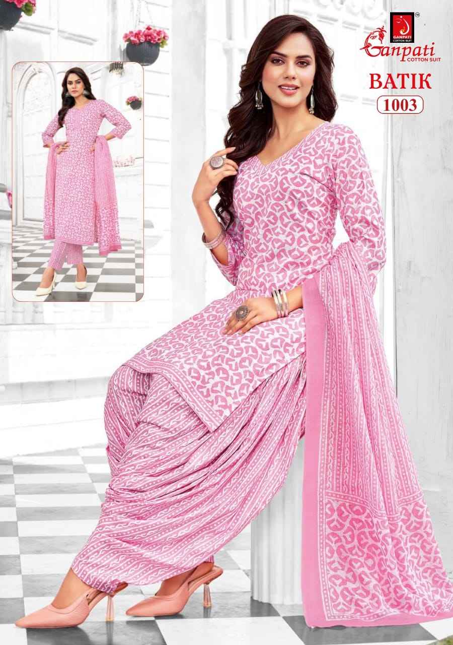 GANPATI BATIK VOL-10 HEAVY LAWN COTTON PRINTED DRESS MATERIAL AT WHOLESALE PRICE