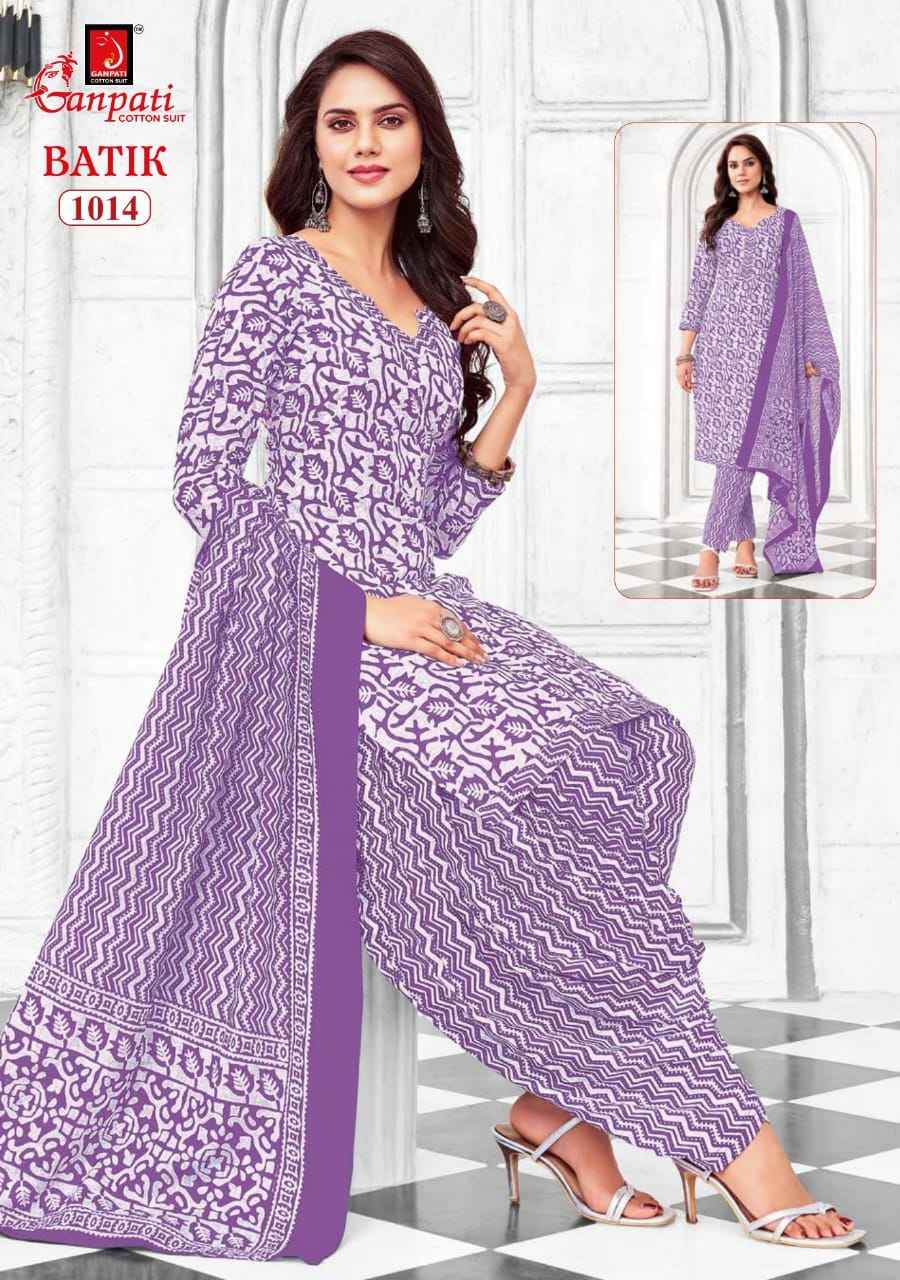 GANPATI BATIK VOL-10 HEAVY LAWN COTTON PRINTED DRESS MATERIAL AT WHOLESALE PRICE