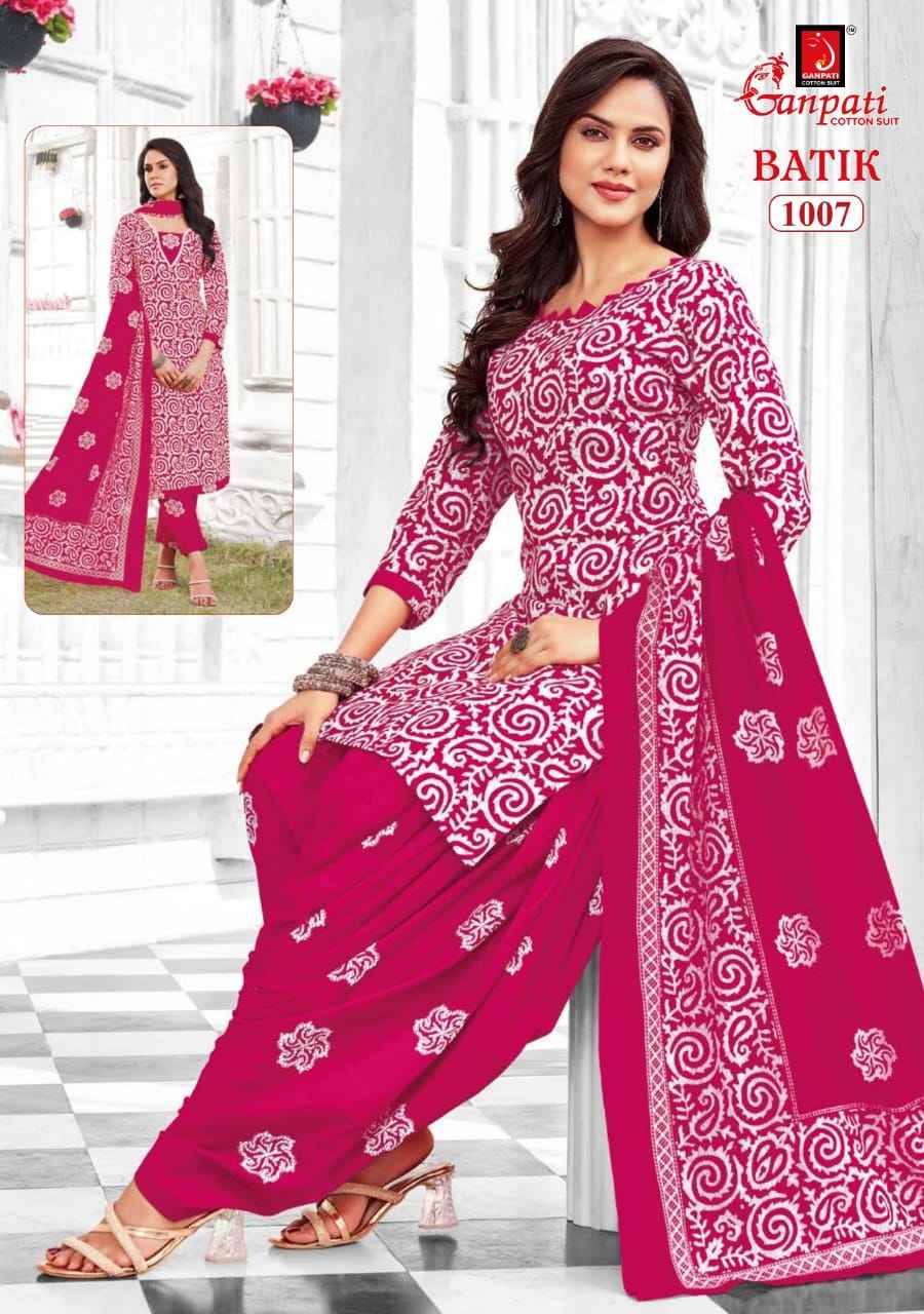 GANPATI BATIK VOL-10 HEAVY LAWN COTTON PRINTED DRESS MATERIAL AT WHOLESALE PRICE