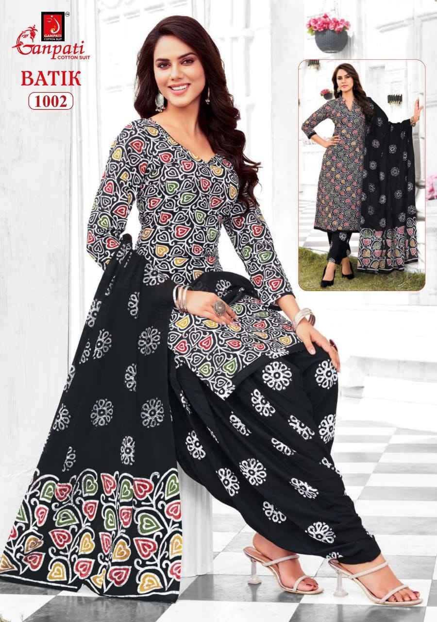 GANPATI BATIK VOL-10 HEAVY LAWN COTTON PRINTED DRESS MATERIAL AT WHOLESALE PRICE