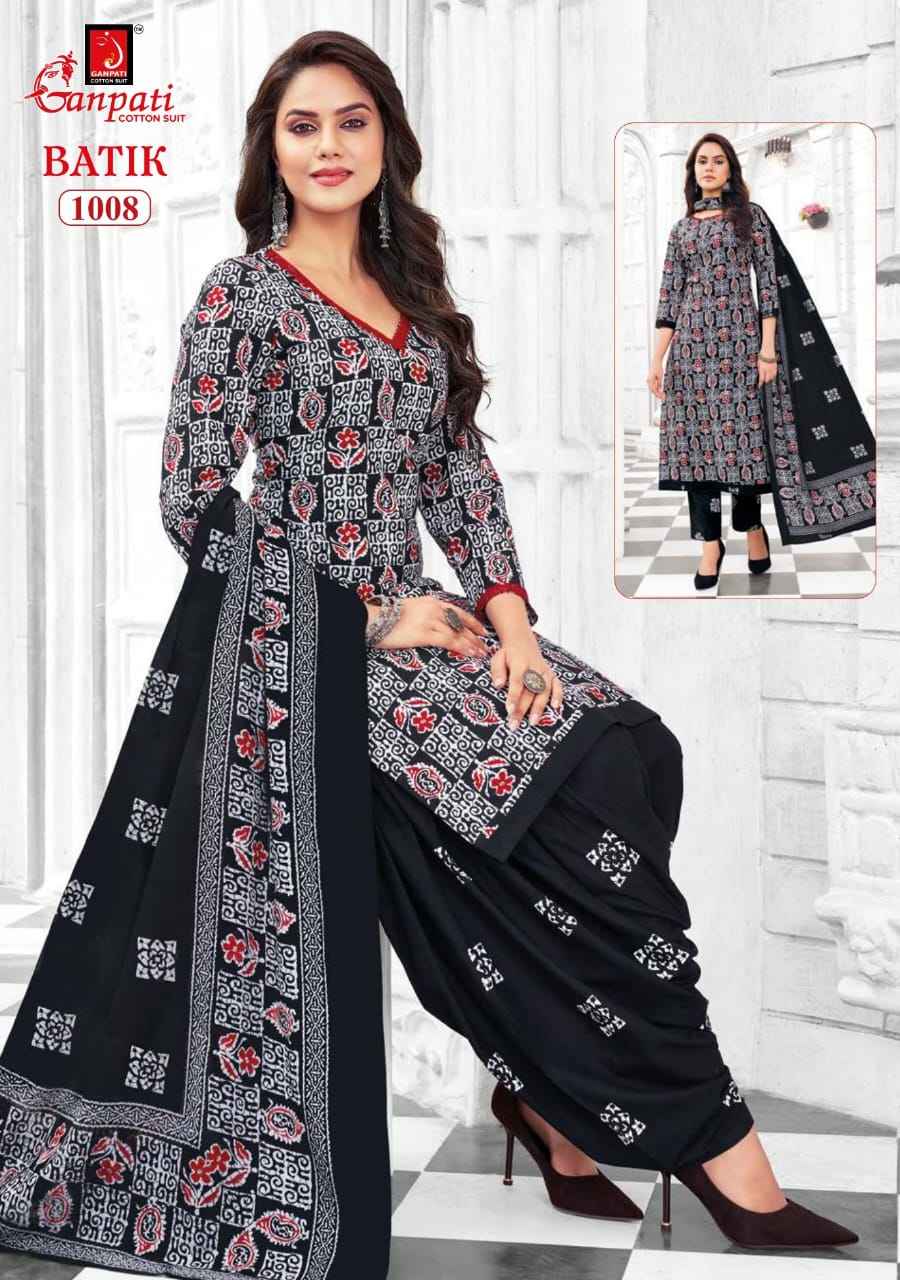GANPATI BATIK VOL-10 HEAVY LAWN COTTON PRINTED DRESS MATERIAL AT WHOLESALE PRICE