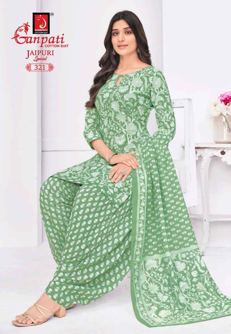 GANPATI JAIPURI SPECIAL PATIYALA VOL-15 HEAVY COTTON PRINTED DRESS MATERIAL AT WHOLESALE PRICE