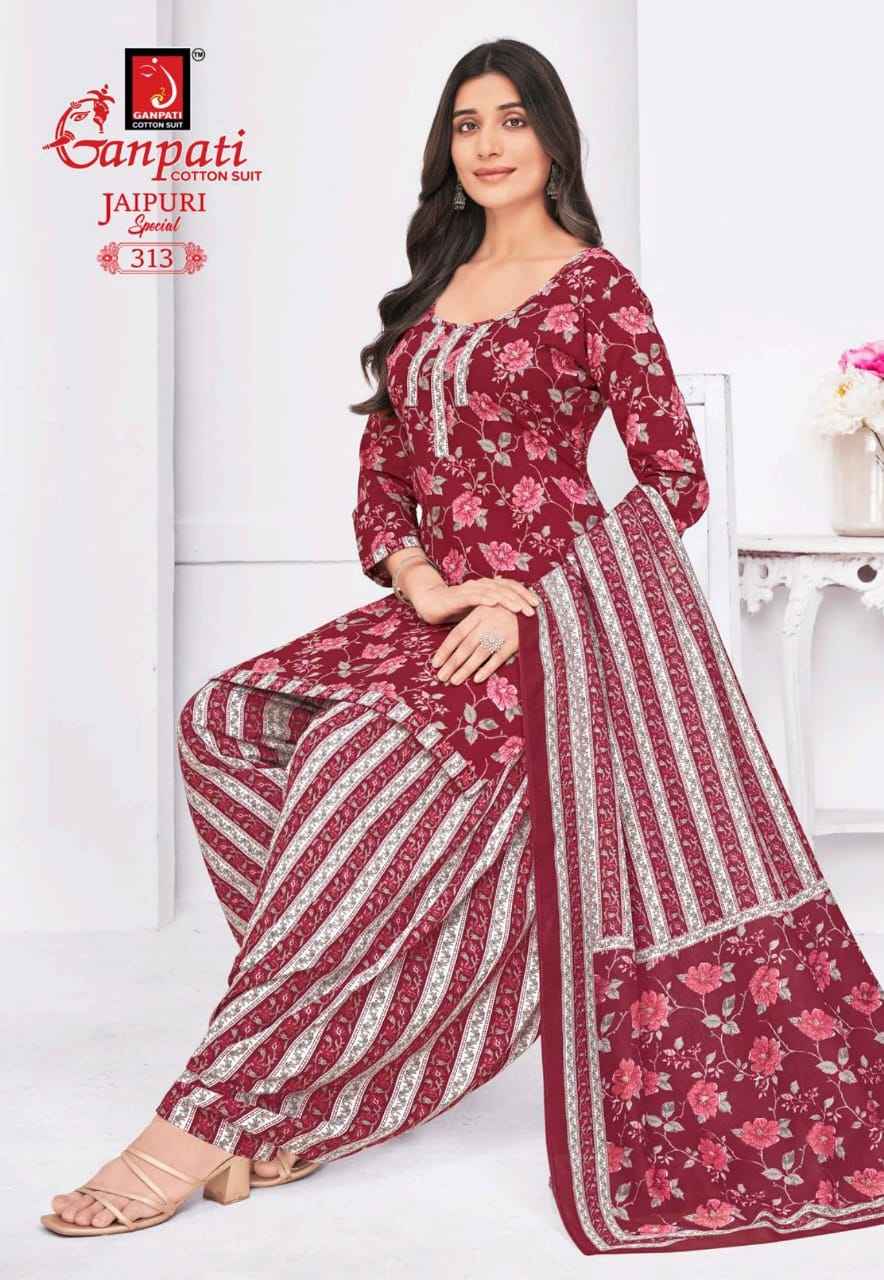 GANPATI JAIPURI SPECIAL PATIYALA VOL-15 HEAVY COTTON PRINTED DRESS MATERIAL AT WHOLESALE PRICE
