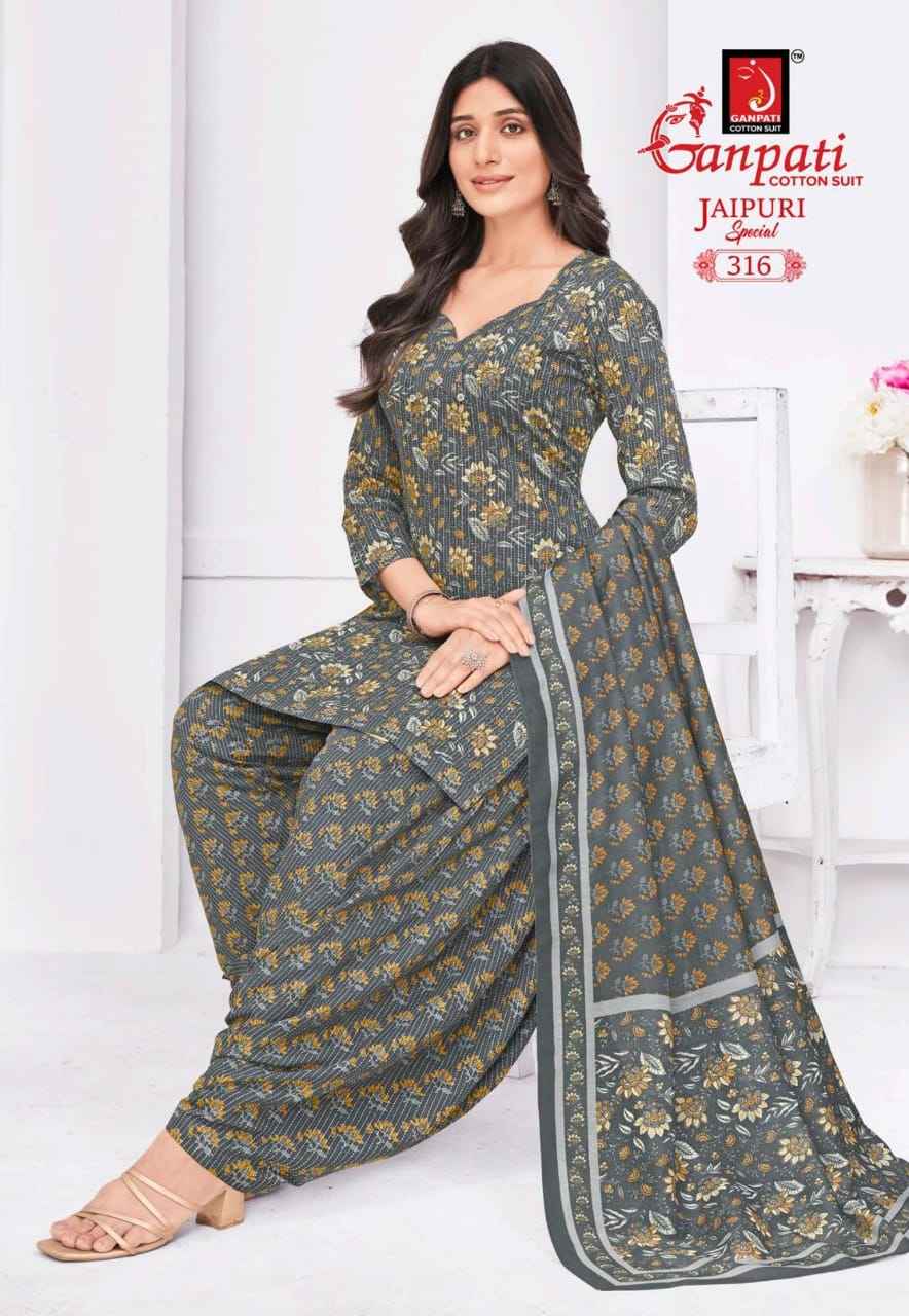 GANPATI JAIPURI SPECIAL PATIYALA VOL-15 HEAVY COTTON PRINTED DRESS MATERIAL AT WHOLESALE PRICE