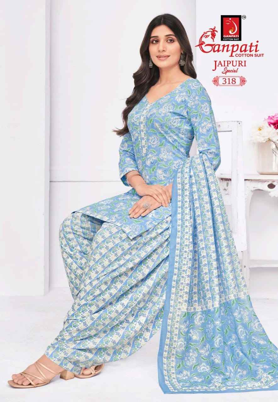 GANPATI JAIPURI SPECIAL PATIYALA VOL-15 HEAVY COTTON PRINTED DRESS MATERIAL AT WHOLESALE PRICE