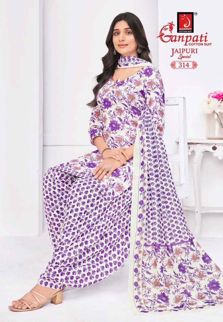 GANPATI JAIPURI SPECIAL PATIYALA VOL-15 HEAVY COTTON PRINTED DRESS MATERIAL AT WHOLESALE PRICE