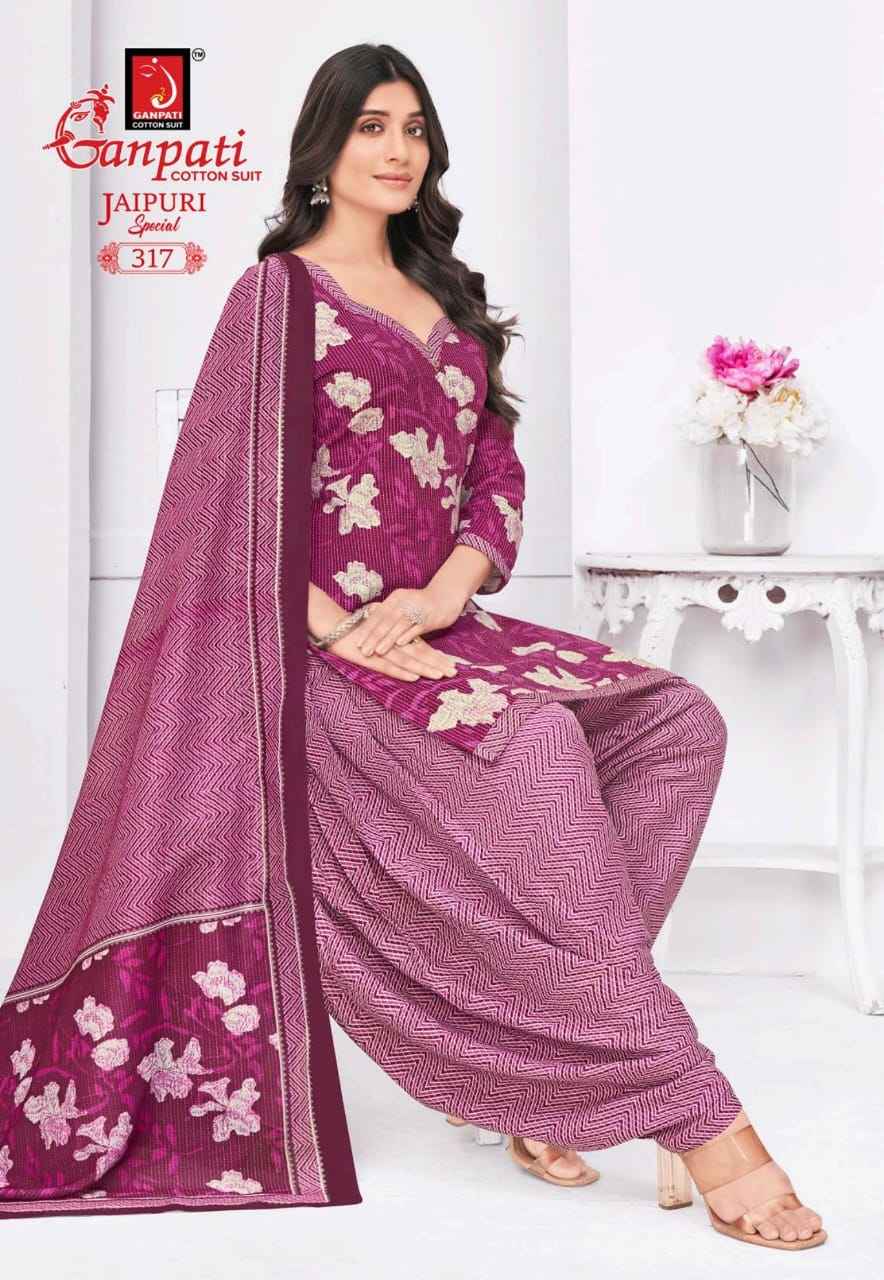GANPATI JAIPURI SPECIAL PATIYALA VOL-15 HEAVY COTTON PRINTED DRESS MATERIAL AT WHOLESALE PRICE