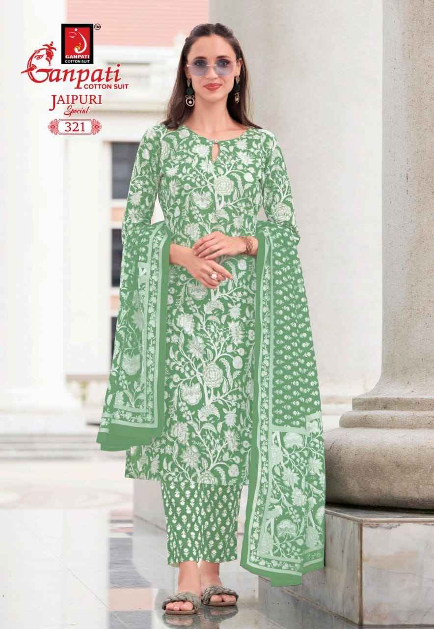 GANPATI JAIPURI SPECIAL VOL-15 HEAVY COTTON PRINTED DRESS MATERIAL AT WHOLESALE PRICE