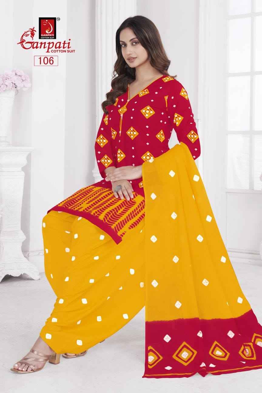 GANPATI SHIBORI SPECIAL VOL-01 HEAVY COTTON PRINTED DRESS MATERIAL AT WHOLESALE PRICE
