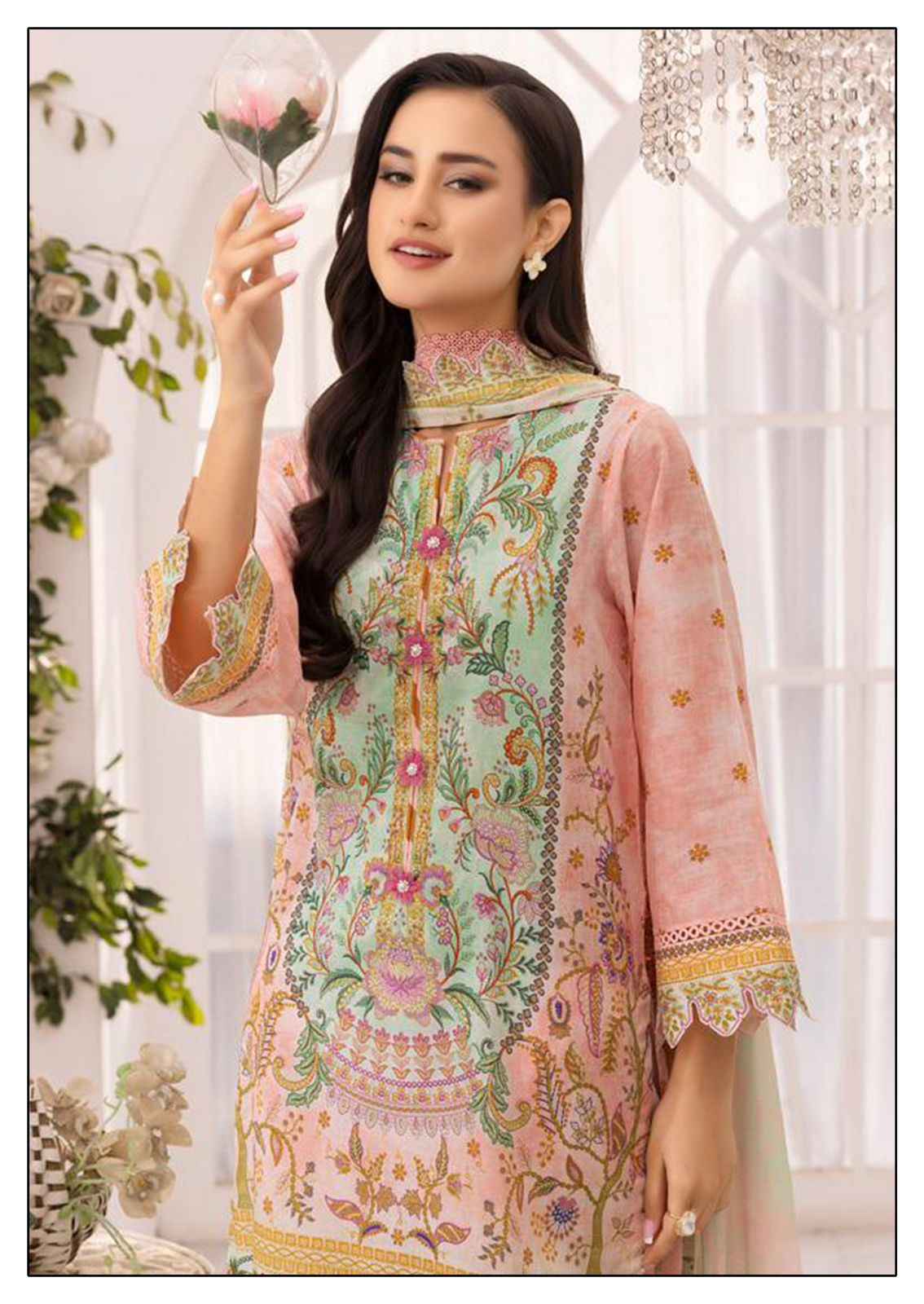 GULL AAHMED NOORAIN VOL-03 PURE LINEN COTTON DIGITAL PRINTED DRESS MATERIAL AT WHOLESALE PRICE