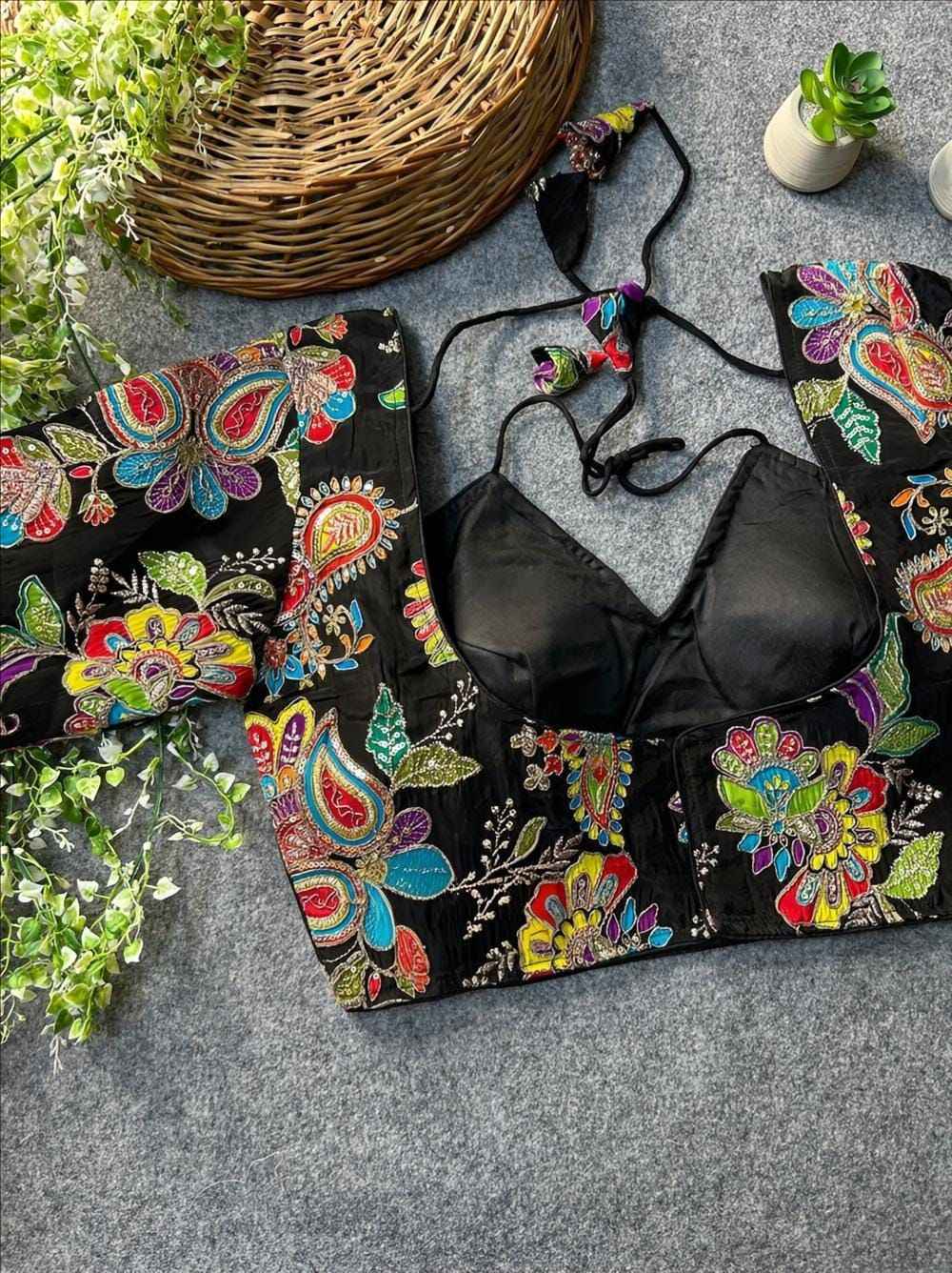 HEAVY CHINON PRINTED EXCLUSIVE WEDDING BLOUSE AT WHOLESALE PRICE