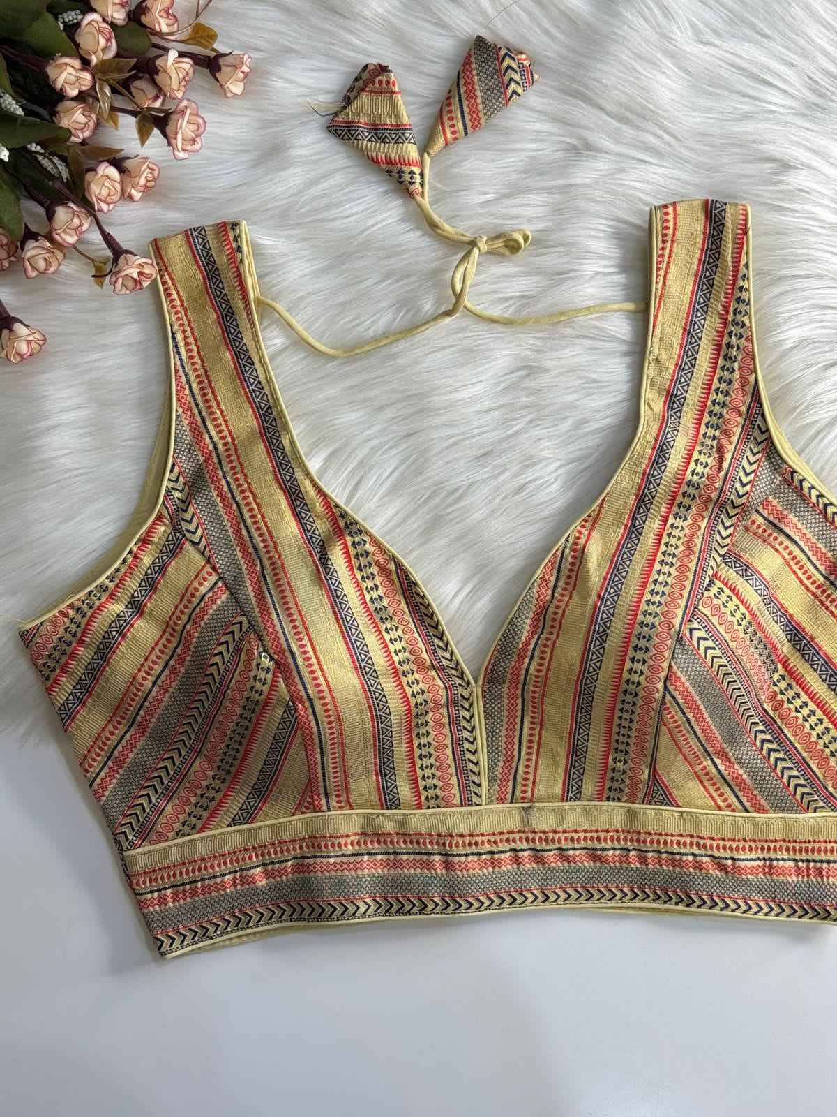 HEAVY JECQUARD PARTYWEAR DESGINE BLOUSE AT WHOLESALE PRICE