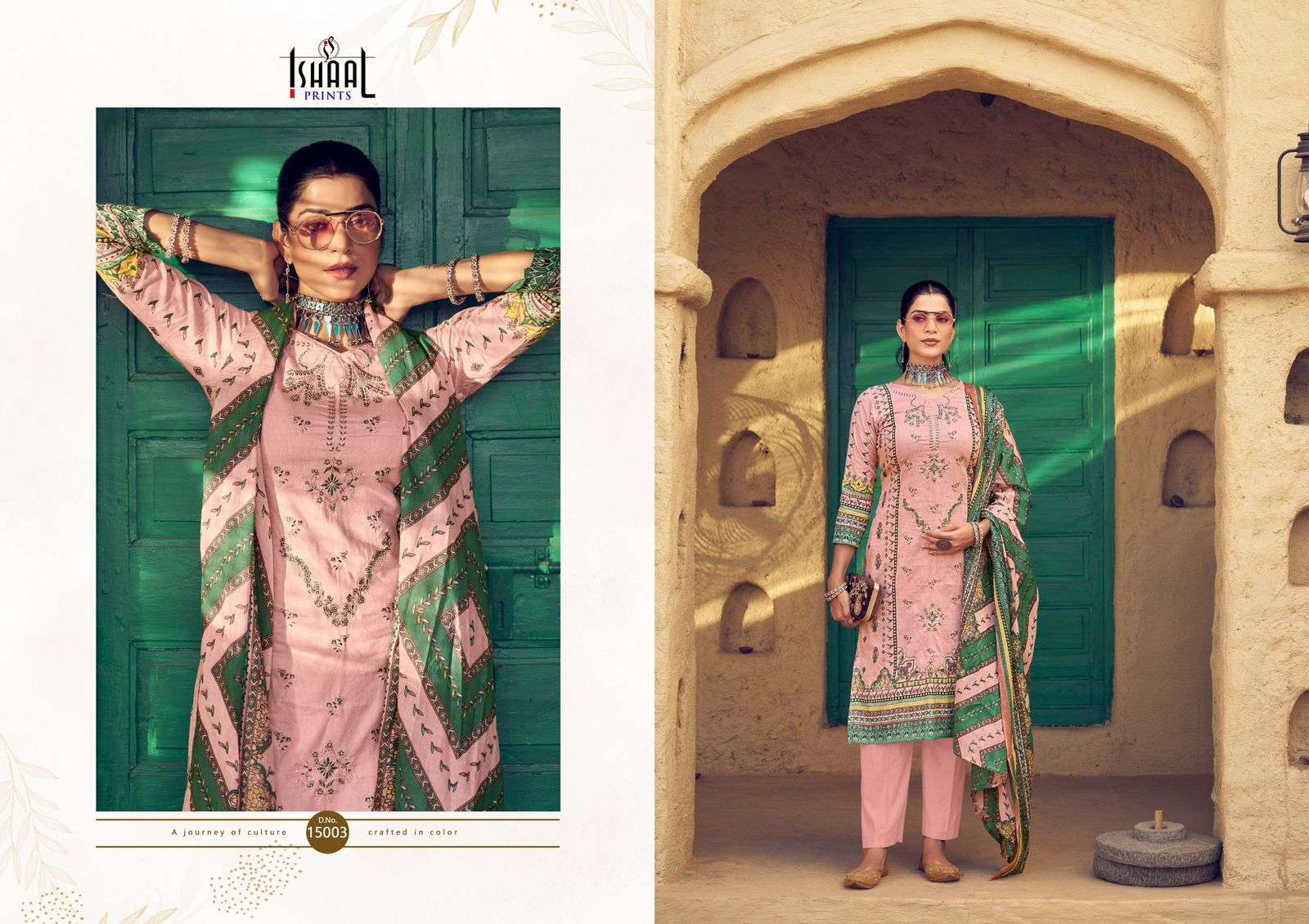 ISHAAL EMBROIDERED VOL-15 PURE LAWN EMBROIDERED DRESS MATERIAL AT WHOLESALE PRICE