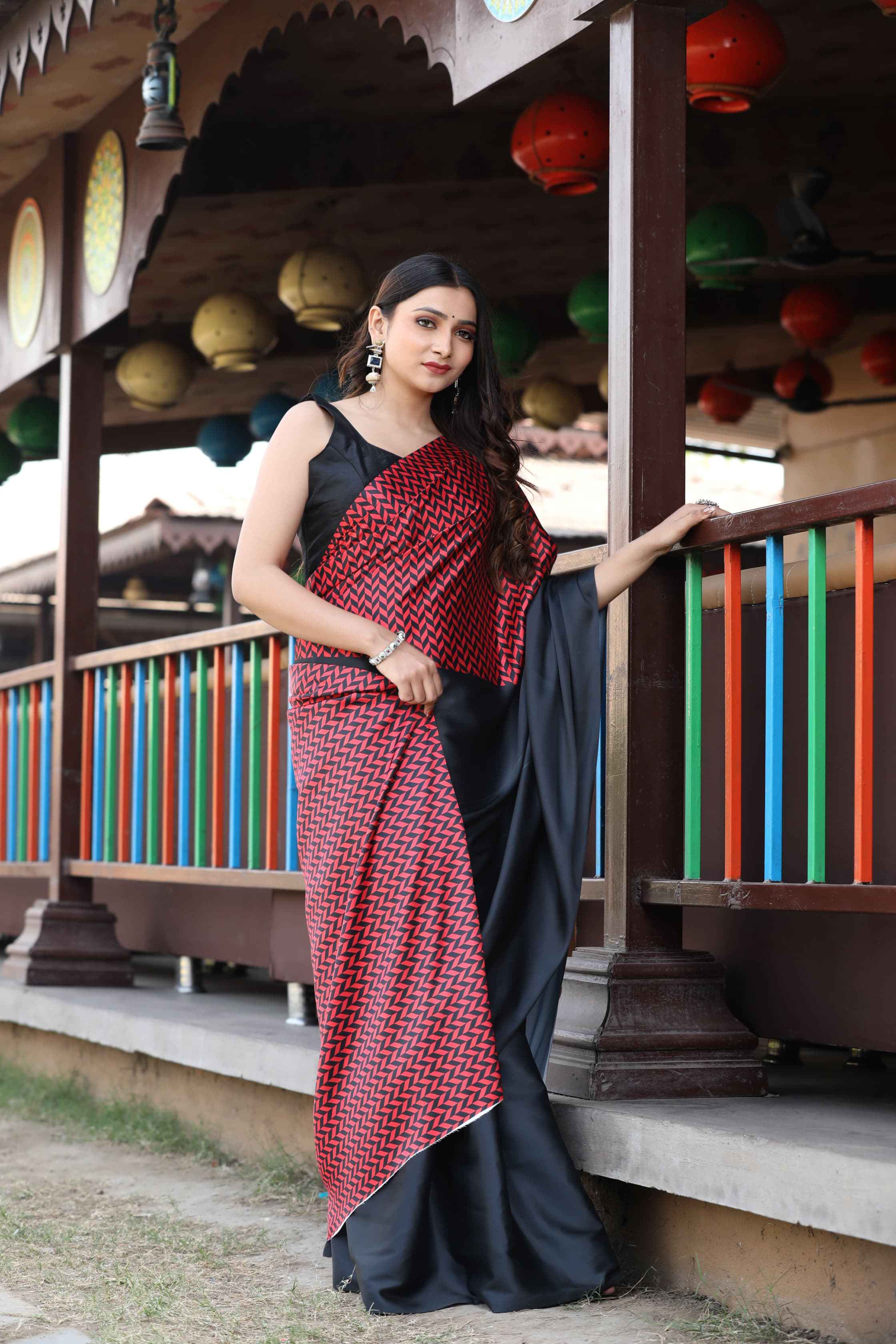 JAPAN SATIN DIGITAL PRINTED SAREE AT WHOLESALE PRICE