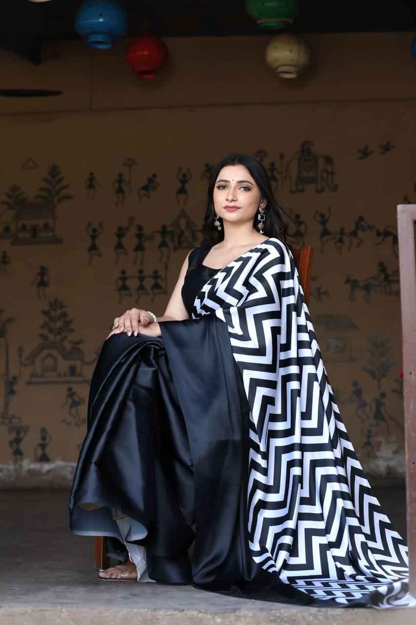 JAPAN SATIN DIGITAL PRINTED SAREE AT WHOLESALE PRICE