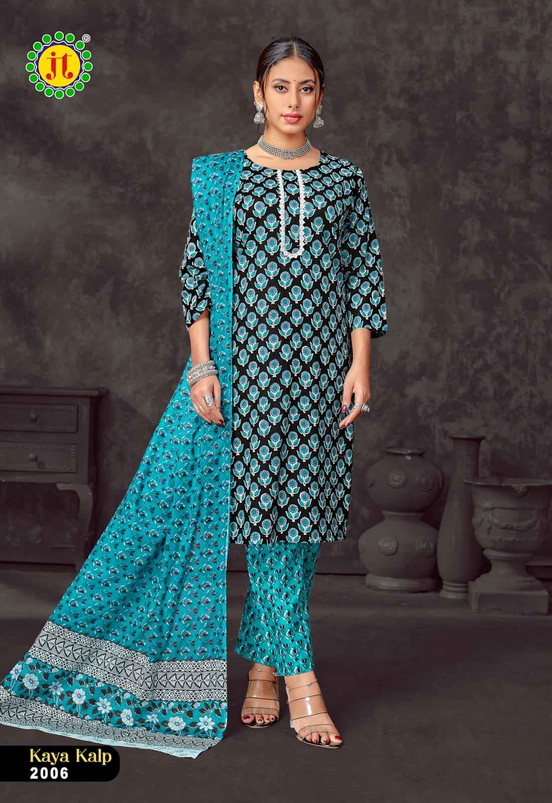 JT KAYA KALP VOL-2 PURE COTTON PRINTED KURTI PANT WITH DUPATTA AT WHOLESALE PRICE