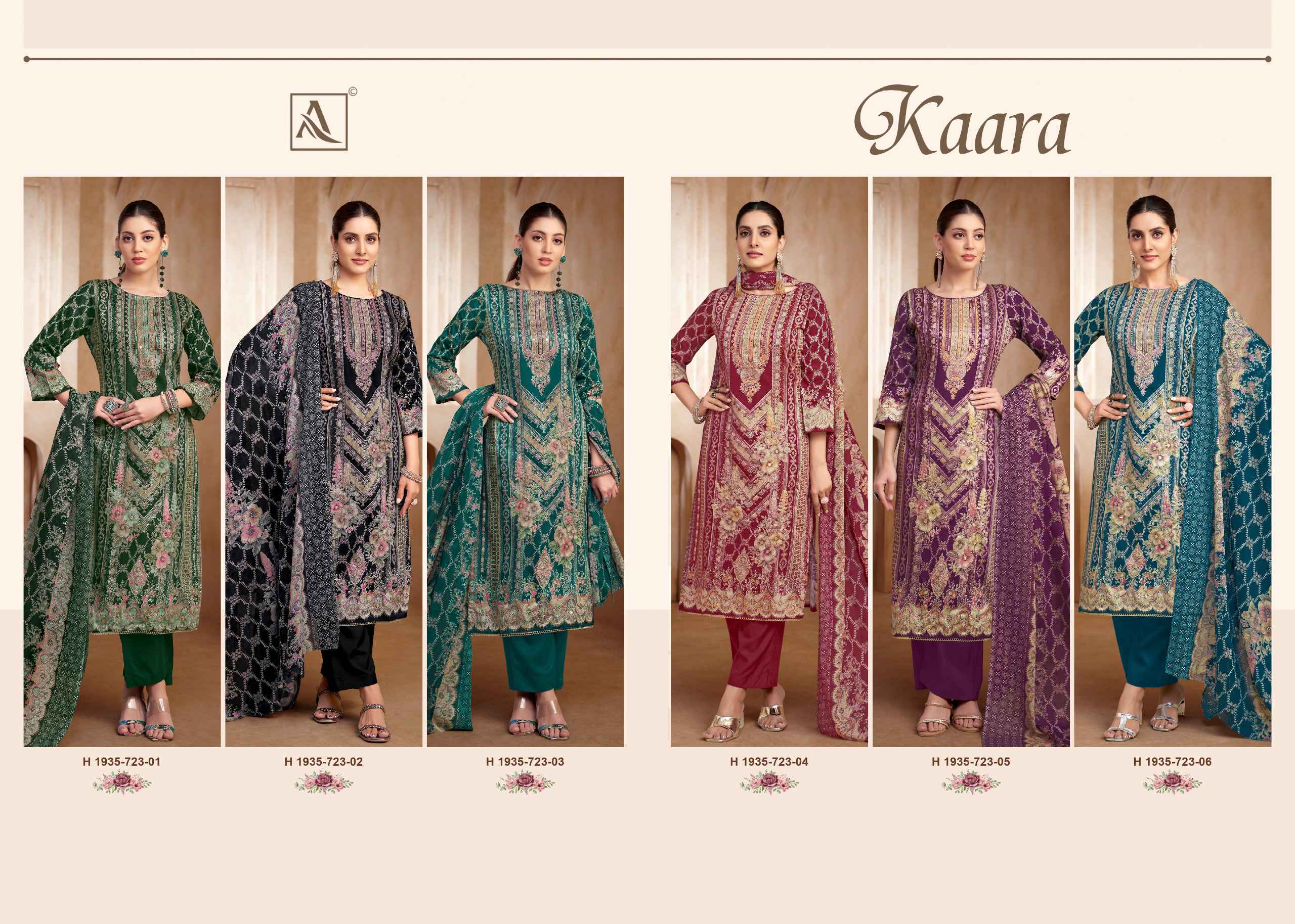 ALOK KAARA PURE ZAM COTTON FANCY PRINTED DRESS MATERIAL AT WHOLESALE PRICE