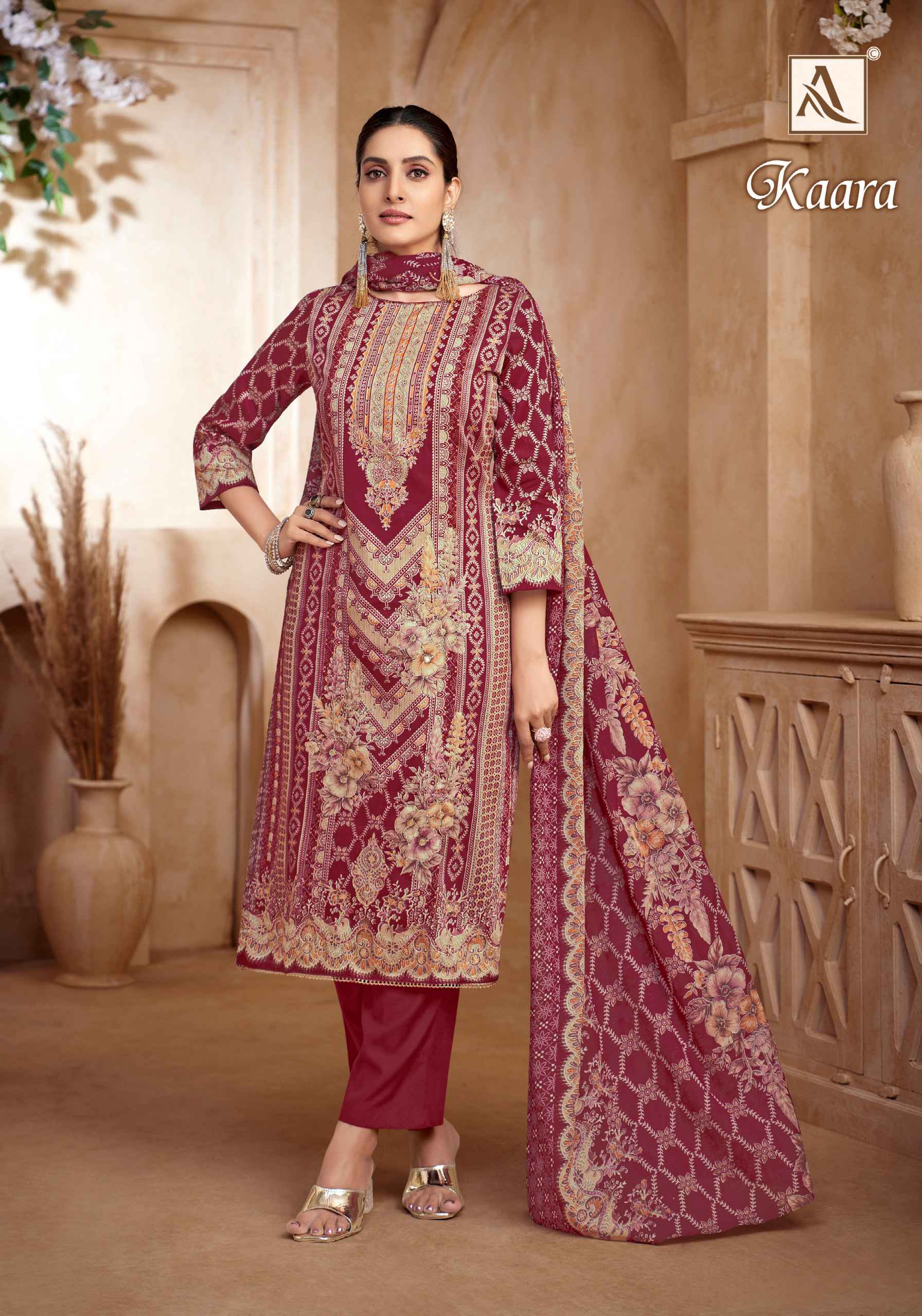 ALOK KAARA PURE ZAM COTTON FANCY PRINTED DRESS MATERIAL AT WHOLESALE PRICE