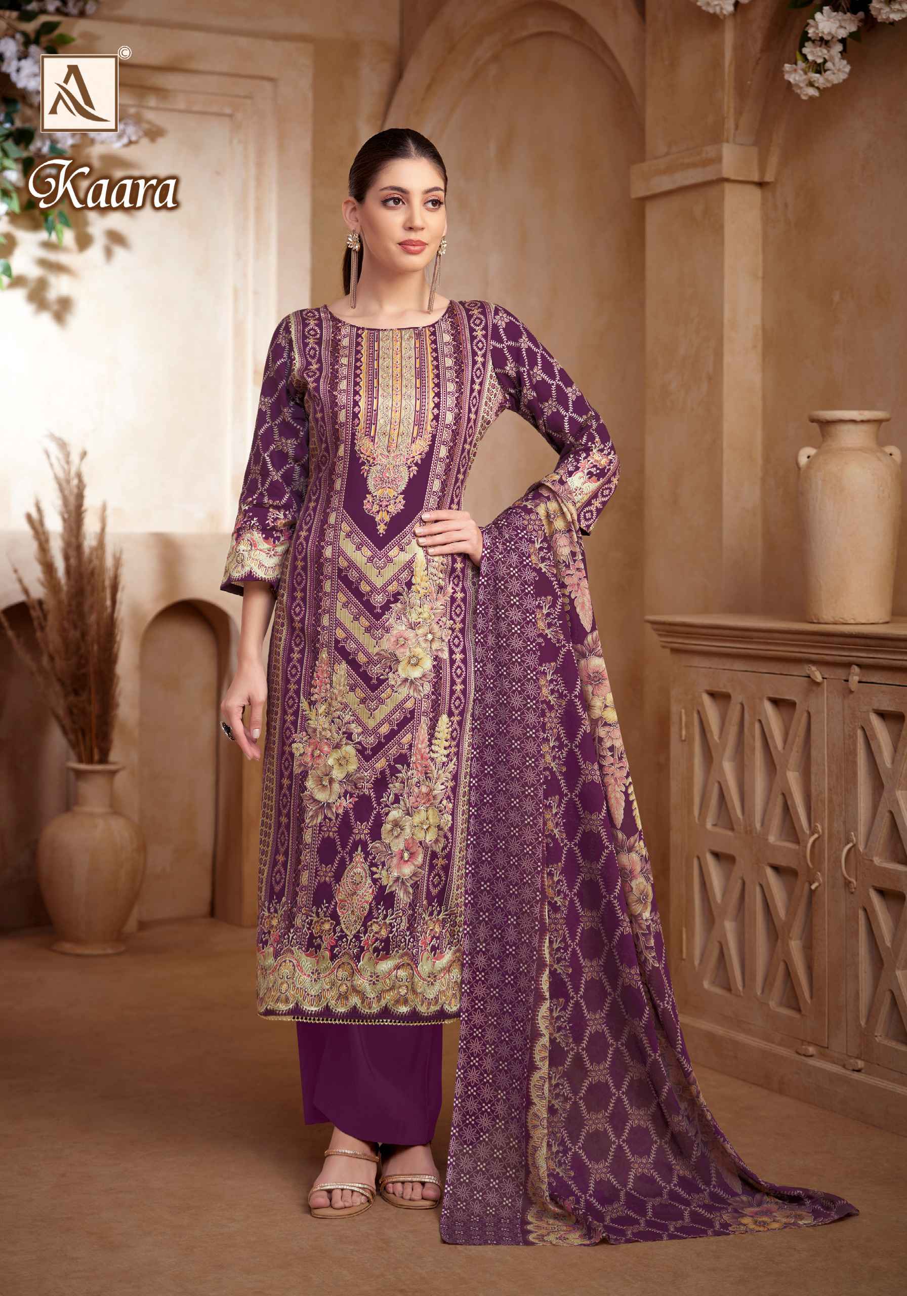 ALOK KAARA PURE ZAM COTTON FANCY PRINTED DRESS MATERIAL AT WHOLESALE PRICE