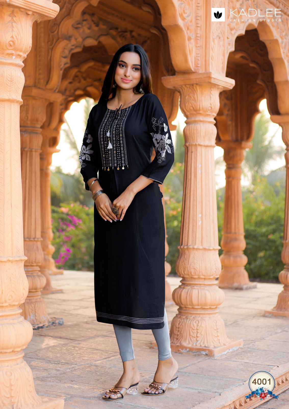 KADLEE LADLEE HEAVY RAYON THRED & HAND WORK READYMADE KURTI AT WHOLESALE PRICE