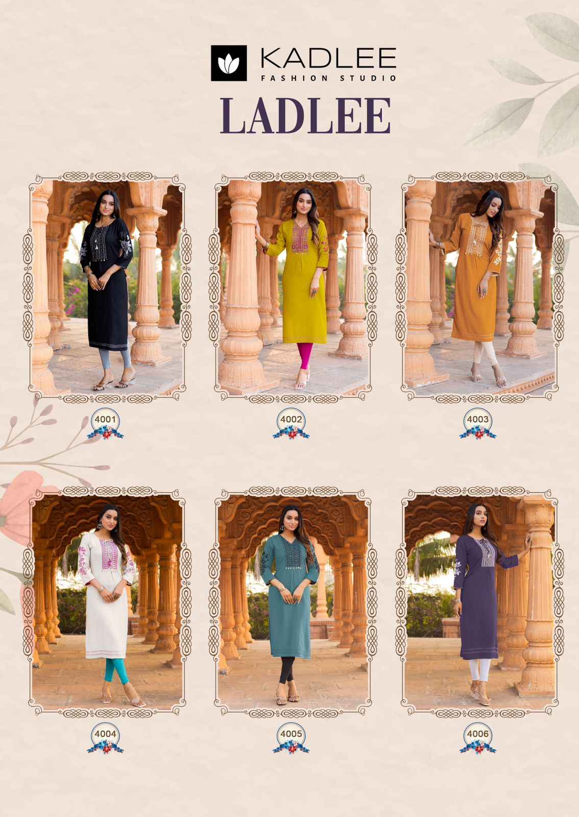 KADLEE LADLEE HEAVY RAYON THRED & HAND WORK READYMADE KURTI AT WHOLESALE PRICE