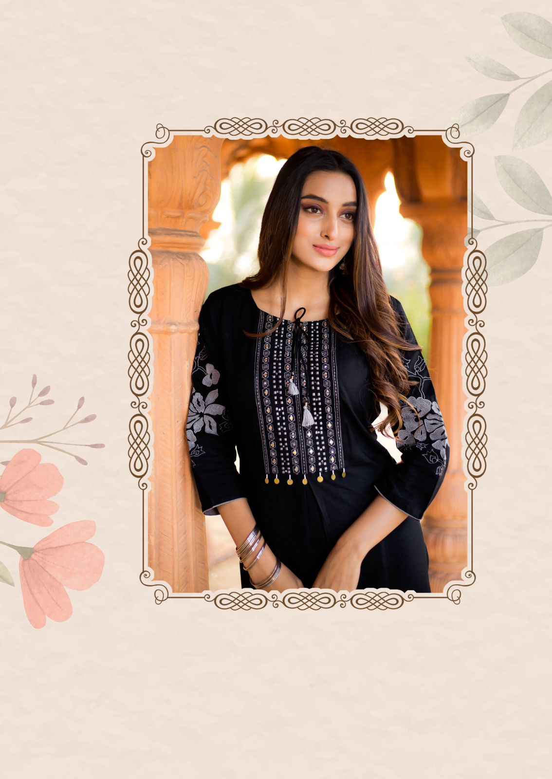 KADLEE LADLEE HEAVY RAYON THRED & HAND WORK READYMADE KURTI AT WHOLESALE PRICE