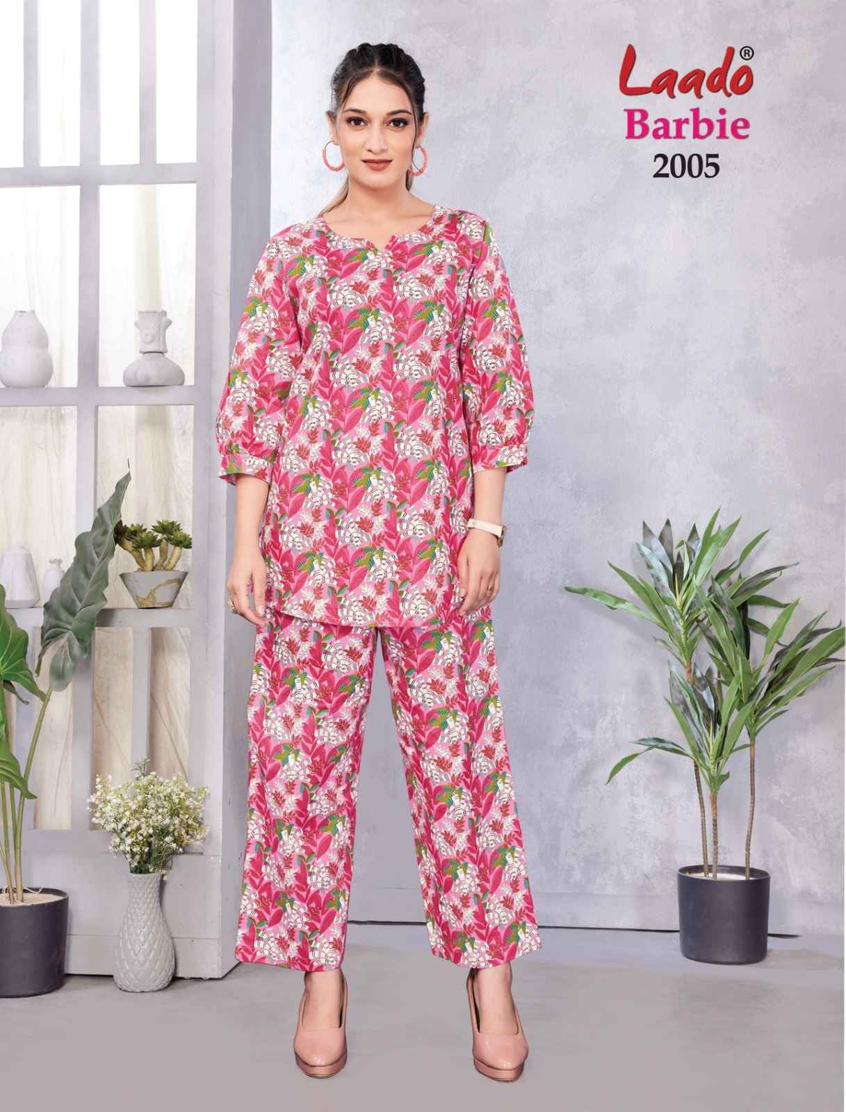 LAADO BARBIE VOL-2 PURE COTTON PRINTED CORD SET AT WHOLESALE PRICE