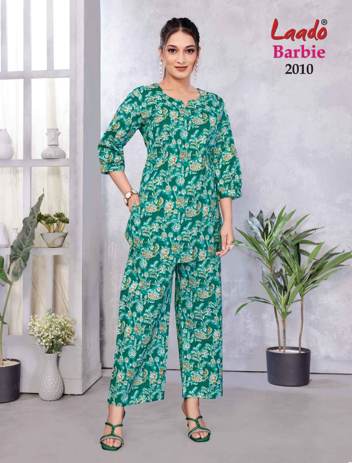 LAADO BARBIE VOL-2 PURE COTTON PRINTED CORD SET AT WHOLESALE PRICE