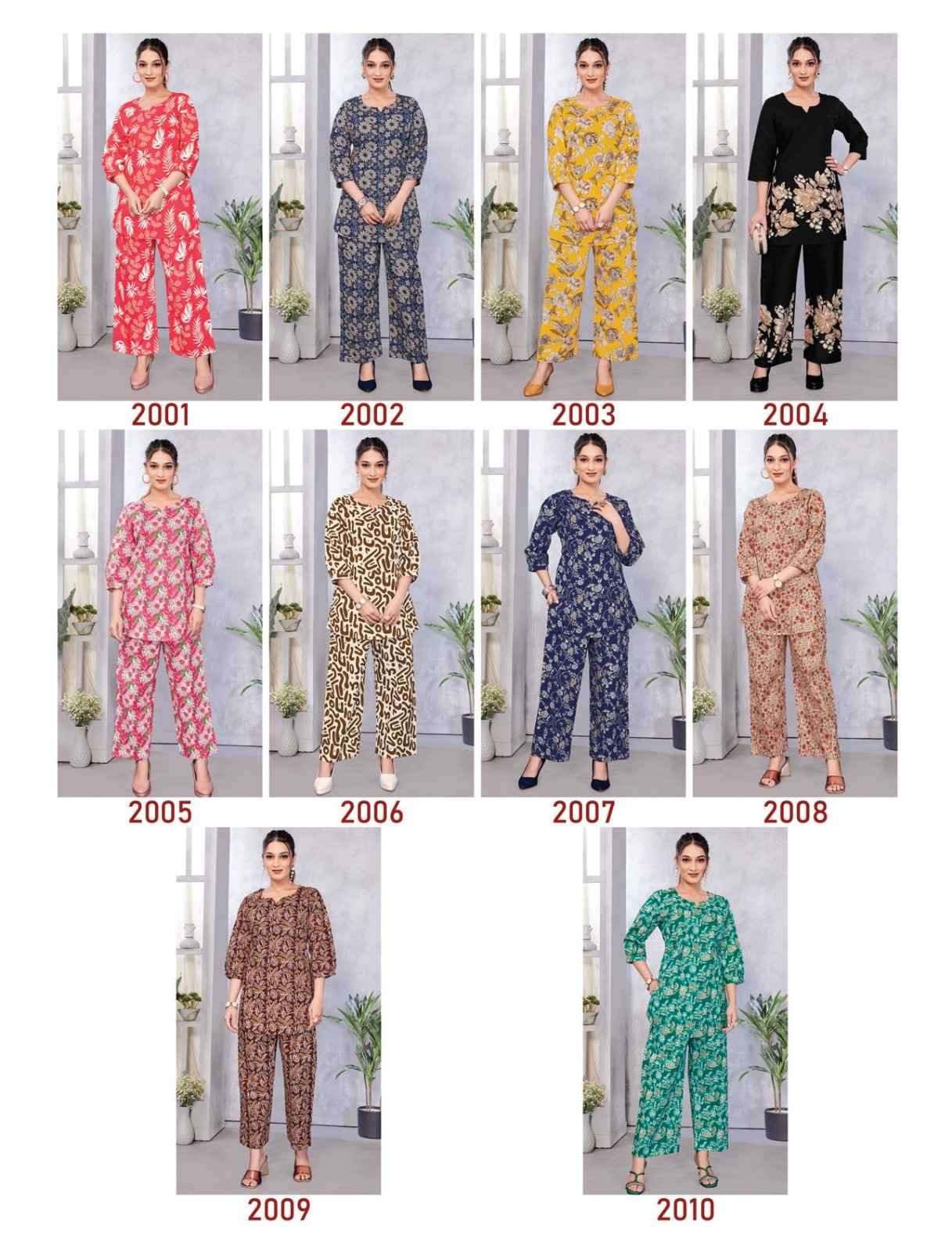 LAADO BARBIE VOL-2 PURE COTTON PRINTED CORD SET AT WHOLESALE PRICE
