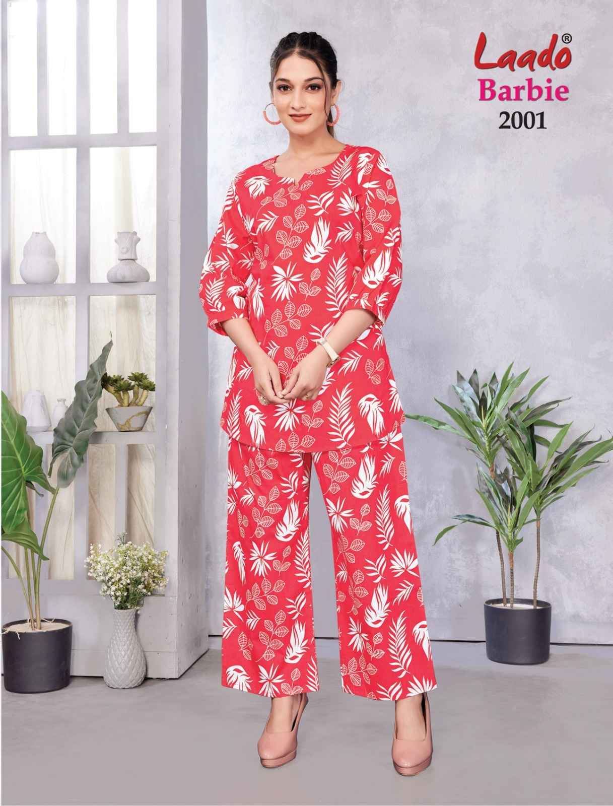LAADO BARBIE VOL-2 PURE COTTON PRINTED CORD SET AT WHOLESALE PRICE