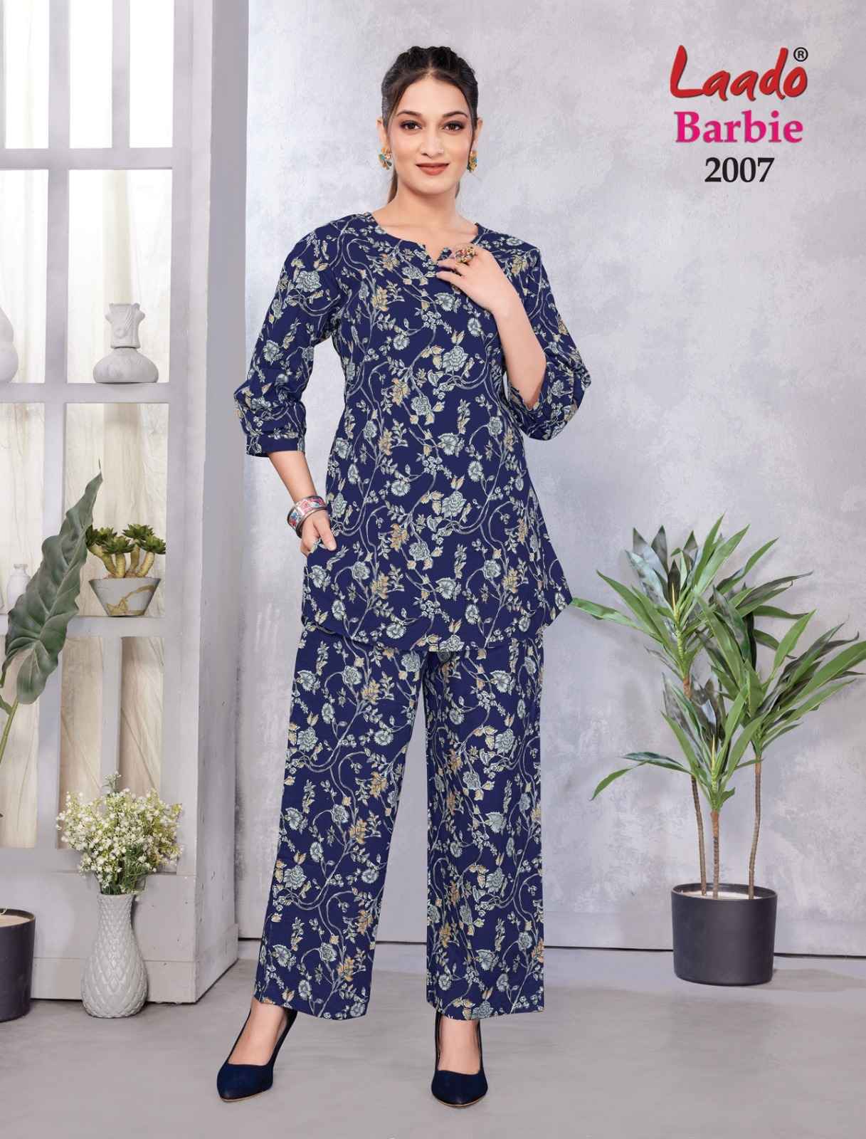 LAADO BARBIE VOL-2 PURE COTTON PRINTED CORD SET AT WHOLESALE PRICE