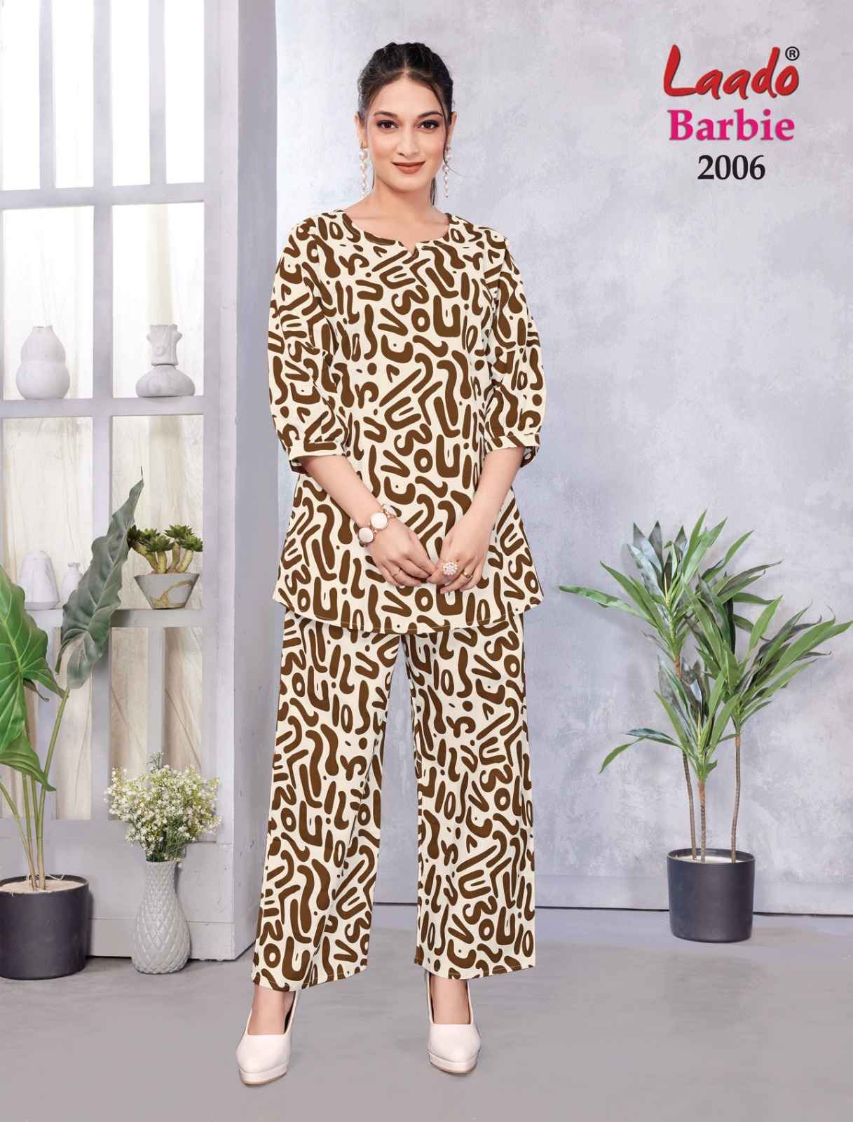 LAADO BARBIE VOL-2 PURE COTTON PRINTED CORD SET AT WHOLESALE PRICE