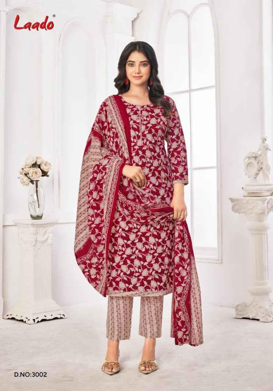 LAADO PRINCESS VOL-03 PURE COTTON PRINTED  DRESS MATERIAL AT WHOLESALE PRICE