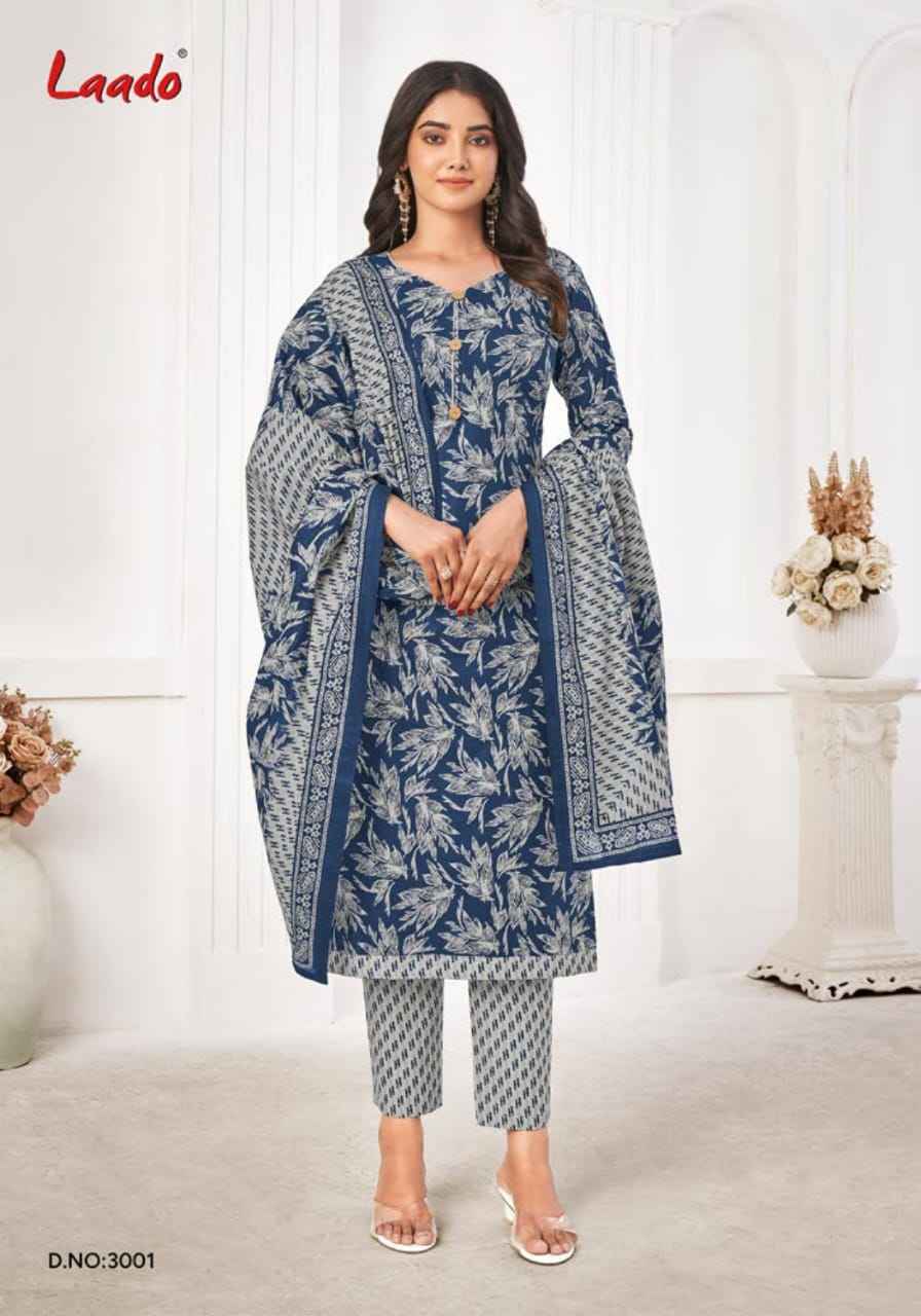 LAADO PRINCESS VOL-03 PURE COTTON PRINTED  DRESS MATERIAL AT WHOLESALE PRICE