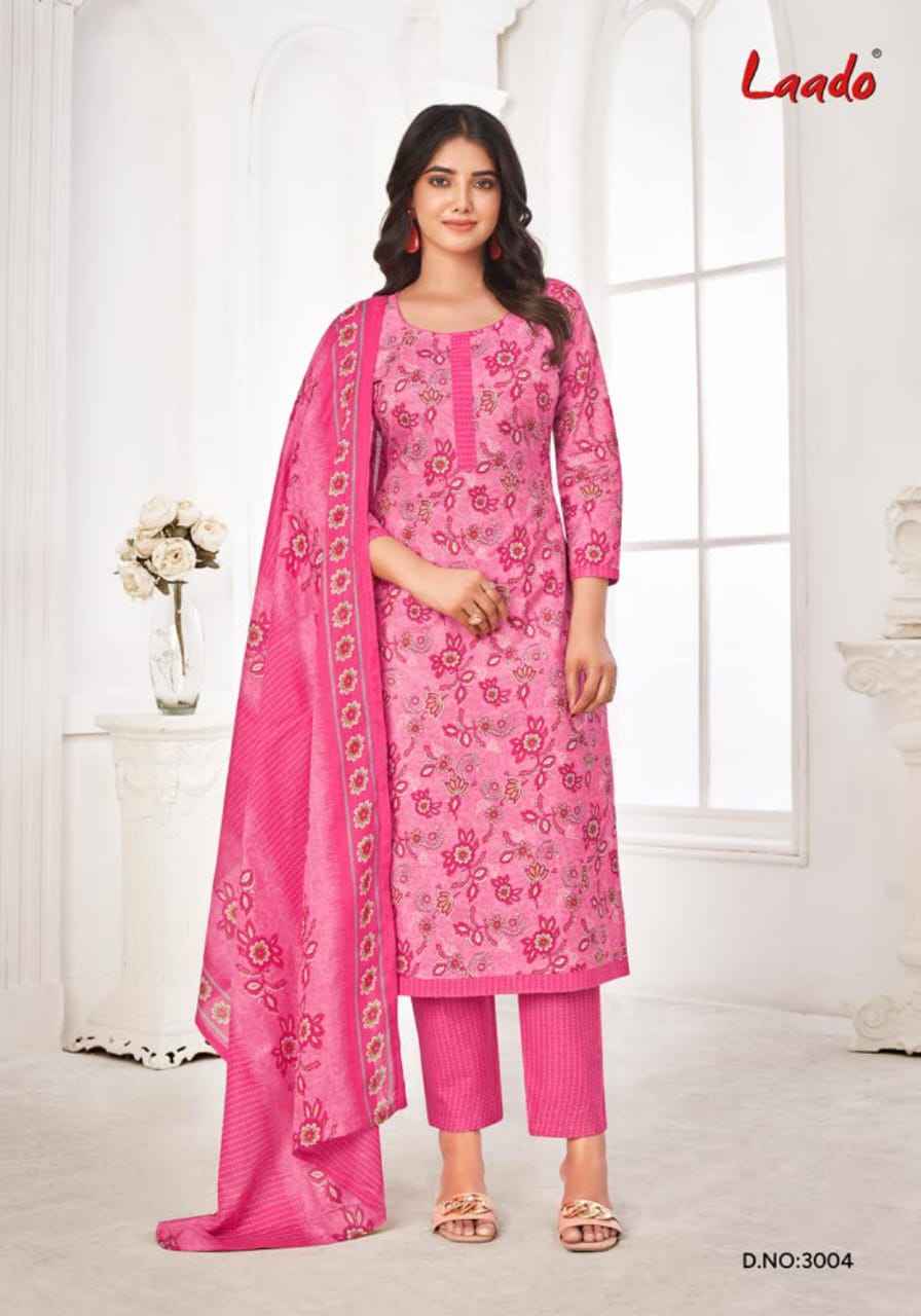 LAADO PRINCESS VOL-03 PURE COTTON PRINTED  DRESS MATERIAL AT WHOLESALE PRICE