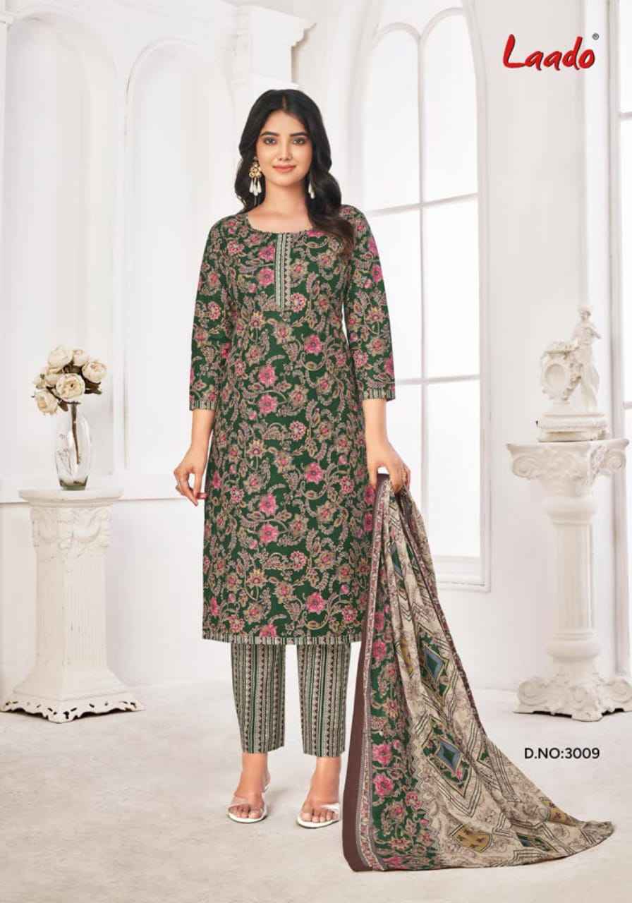 LAADO PRINCESS VOL-03 PURE COTTON PRINTED  DRESS MATERIAL AT WHOLESALE PRICE