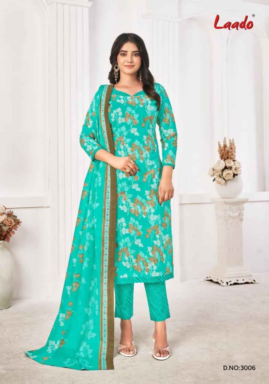 LAADO PRINCESS VOL-03 PURE COTTON PRINTED  DRESS MATERIAL AT WHOLESALE PRICE