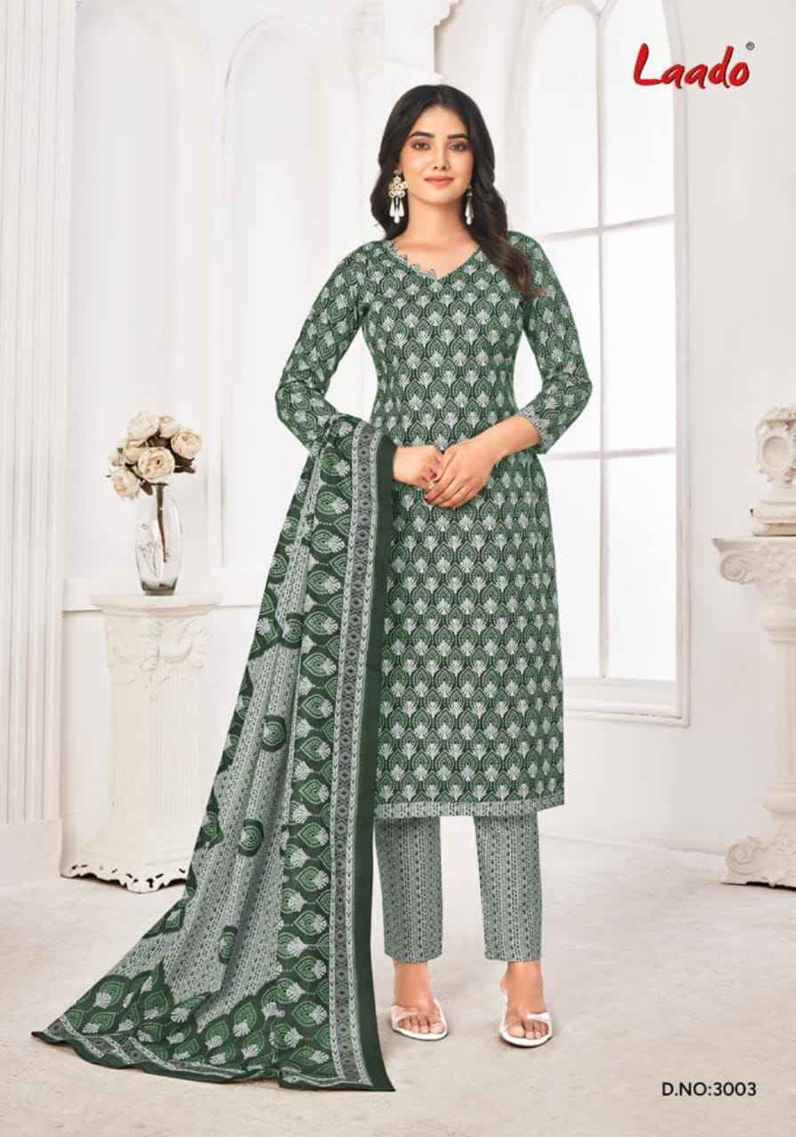 LAADO PRINCESS VOL-03 PURE COTTON PRINTED  DRESS MATERIAL AT WHOLESALE PRICE
