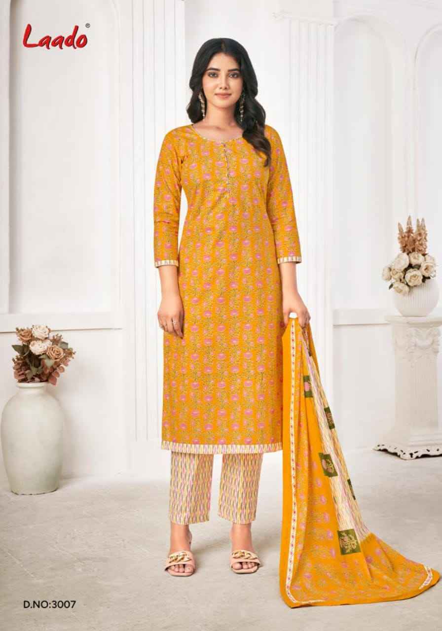 LAADO PRINCESS VOL-03 PURE COTTON PRINTED  DRESS MATERIAL AT WHOLESALE PRICE