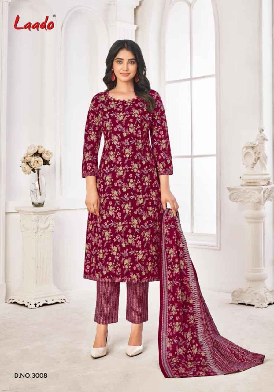 LAADO PRINCESS VOL-03 PURE COTTON PRINTED  DRESS MATERIAL AT WHOLESALE PRICE